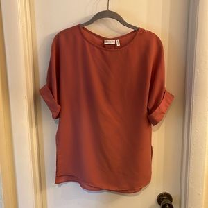 ASOS DESIGN Rose Short Sleeve Blouse - US size 4